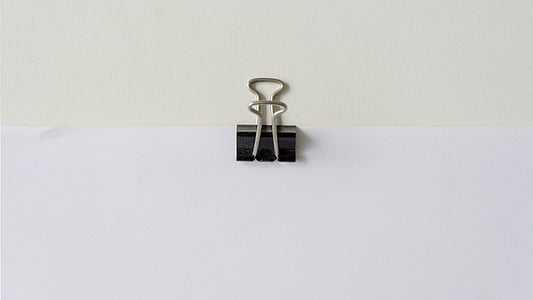 clip, black, paper, white, blank, office, supply