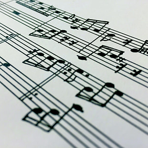 Hudba, Hudobná nota, Melody, hudobník, zloženie, zvuk, hodiny
