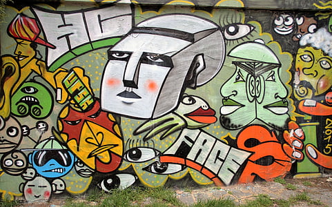 grafite, parede, pulverizador, pichador, streetart, ilegal, proibido
