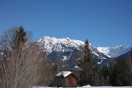 rubihorn, mali kleinwalsertal, Oberstdorf, Allgäu, planine, snijeg, Zima