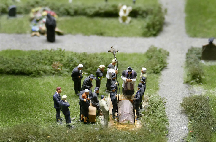 model, funeral, mini, figures, miniature, little man, macro