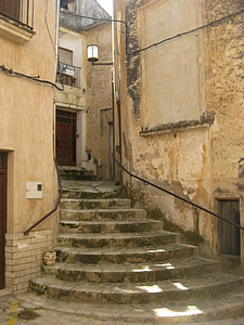 bocairente, staden, trappor, arkitektur, gamla