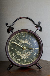 Žadintuvas, analogas, antikvariniai, antikvariniai žiūrėti, klasikinis, laikrodis, Henri dupont