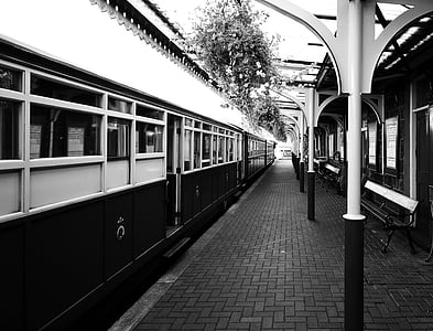 Steam railway, damptog, Station, vintage, toget, damp, Railway