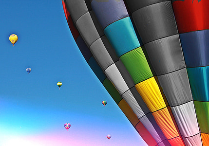 balon udara panas, balon, balon udara panas, balon udara panas, terbang, tawanan balon, warna-warni