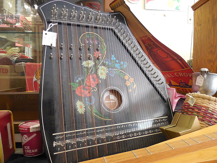 autoharp, harf, keelpillid, muusikaline instrument, muusika, vahend, stringid