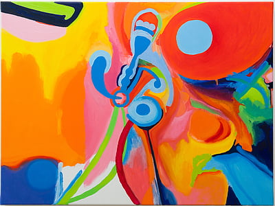 painting, fluidity, elastic, abstract, flow, bright, colorful
