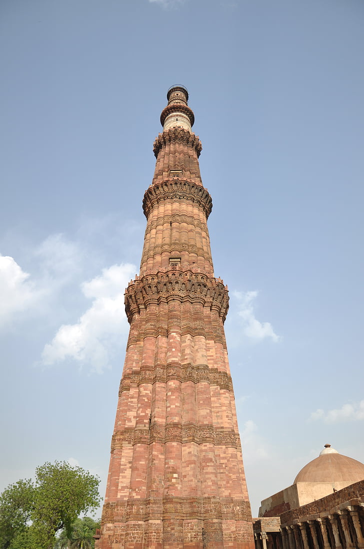 qutub minar, new delhi, monument, tower, minaret, india