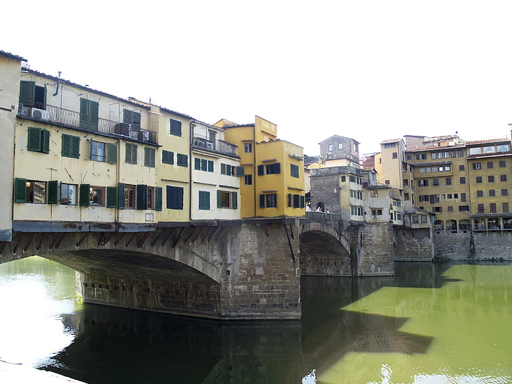 Most, stary, Toskania, Rzeka, Architektura, Ponte vecchio, rzeki Arno