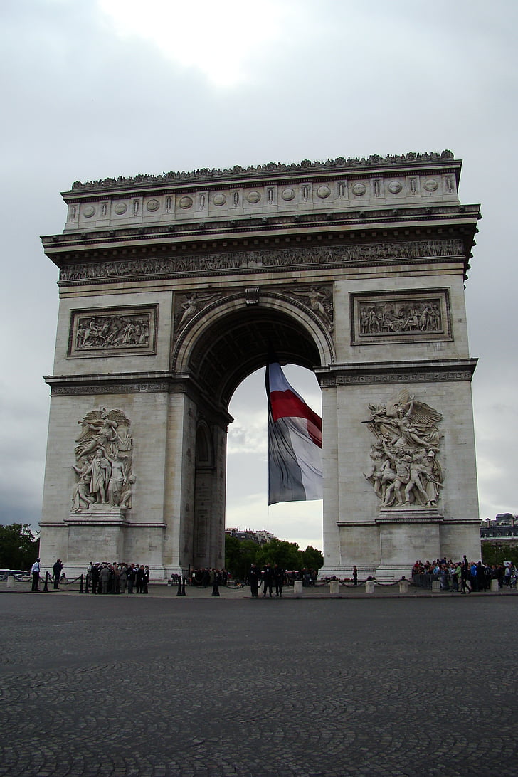 Тріумфальна арка, Париж, Франція, місто, Центр, Архітектура, Пам'ятник
