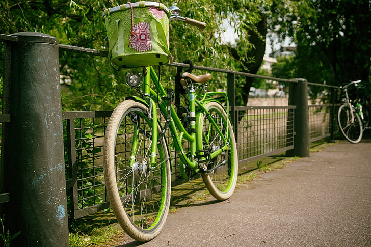자전거, 자전거, 사이클, 공원, 교통, 야외에서, 아니 사람들