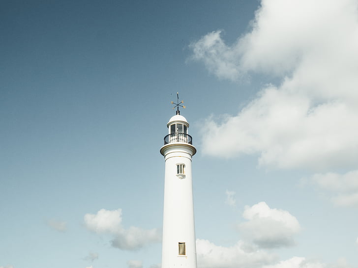 Foto, biela, Lighthouse, Sky, smer, Cloud - sky, deň