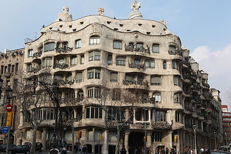 Gaudi, Barcelona, Španjolska, arhitektura, grad, zgrada