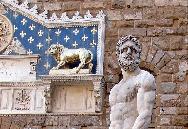 Statue, Hercules, Italien, Florenz, Renaissance, Kunstwerk