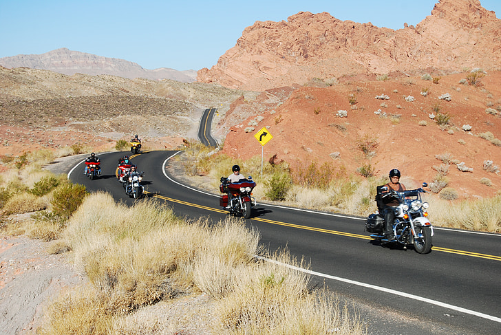 USA, motorcykel, ørken, Biker, sand, West, transport