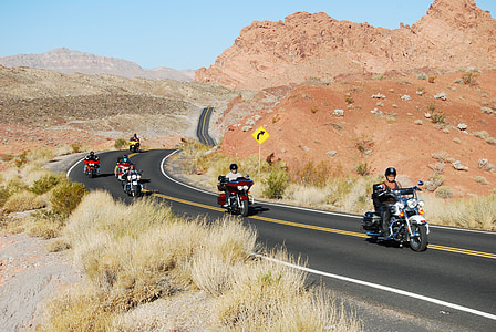 USA, motorsykkel, ørkenen, biker, sand, Vest, transport