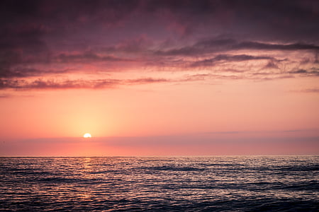 Horizon, natuur, Oceaan, zout water, zee, zeewater, zonsopgang
