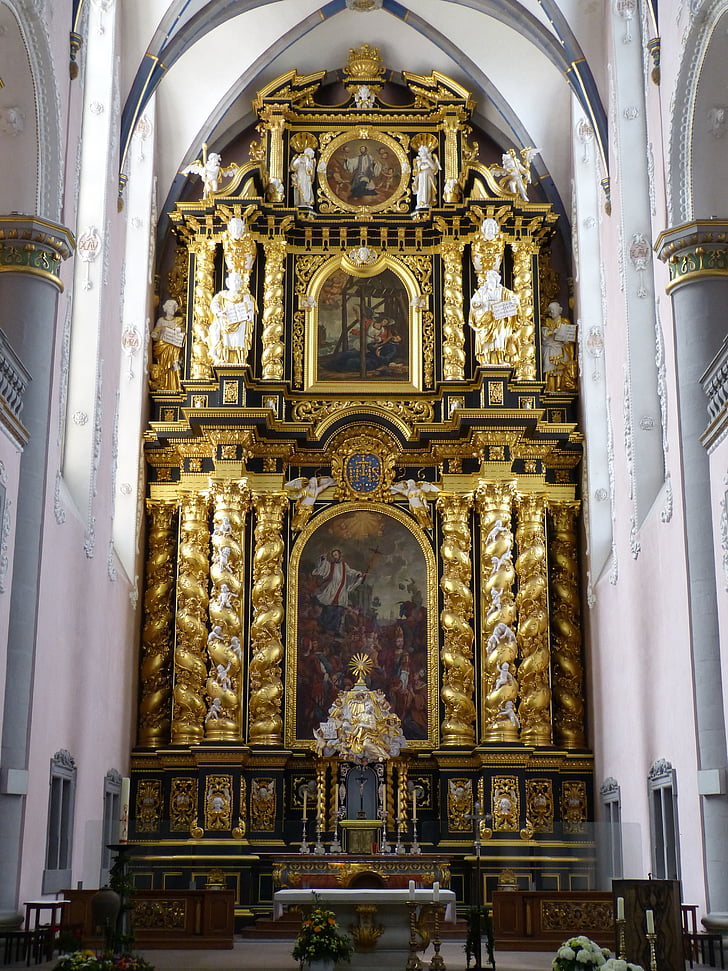 Paderborn, historiskt sett, Niedersachsen, platser av intresse, kyrkan, marknaden kyrka, barock