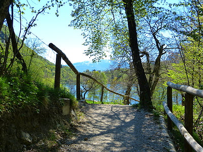 distanţă, Lacul Tenno, Lago di tenno, Italia, Munţii, apa, promenada