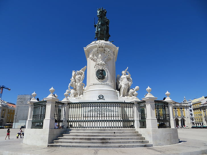 Lisabon, oblouk, Centrum města, Praça comércio, Praca, náměstí