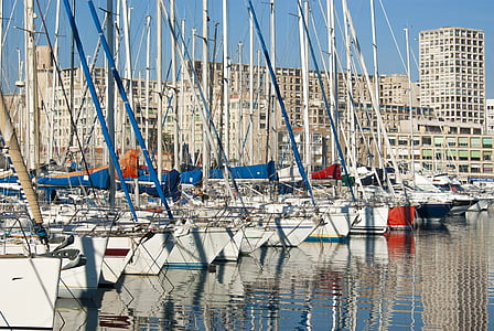 harbor, port, sailboat, boat, marseille, france, nautical vessel
