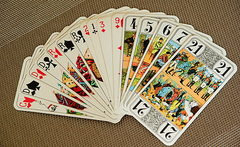 spelkort, Tarot, spel, spelare, Gambling, lycka till