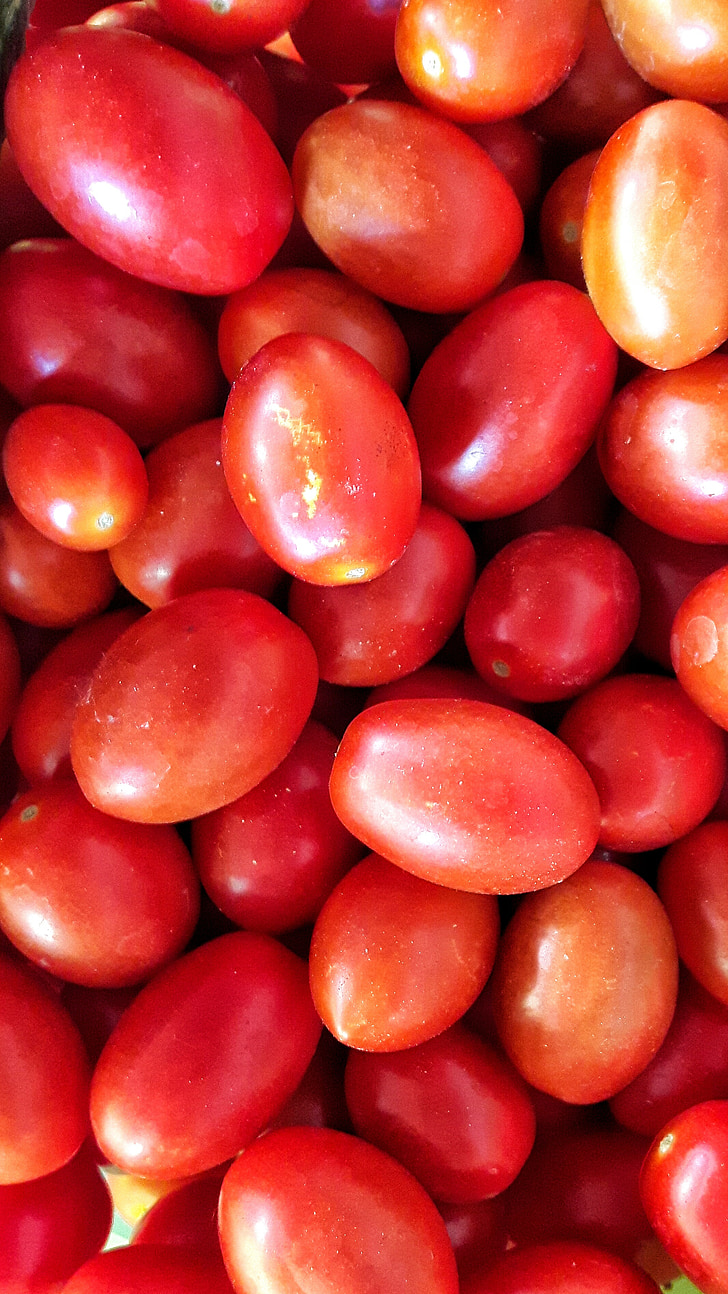 tomat, warna, tekstur, sayuran, merah