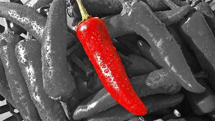 chilli, pepper, heat, hot, spice, fiery, red