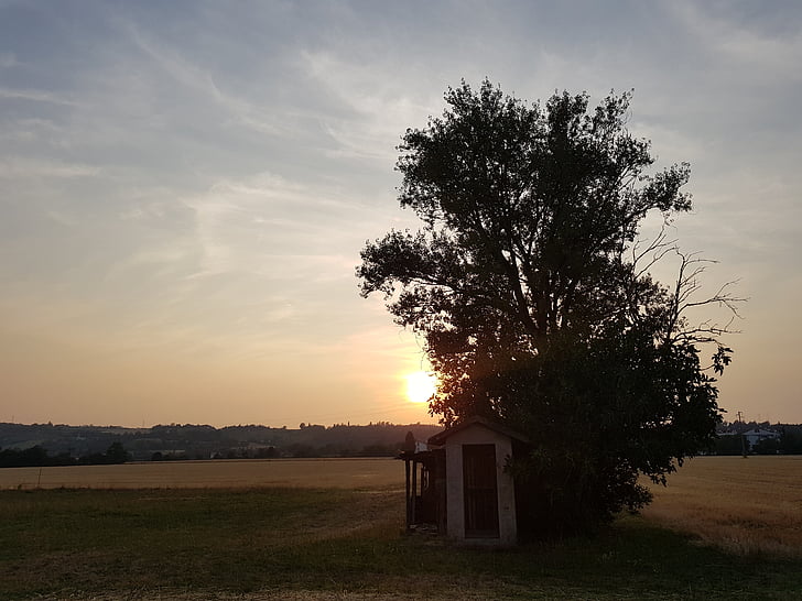 sunset, landscape