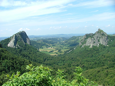 Auvergne, Mountain, naturen, landskap, vulkan, toppmötet