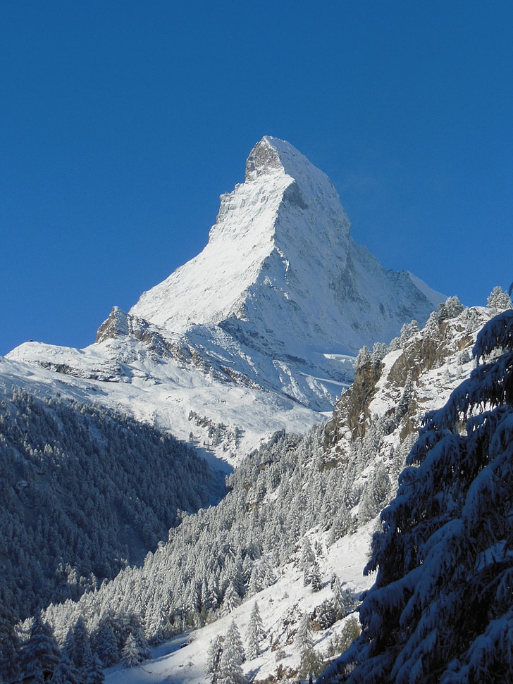 alpin, montagne, neige, paysage, Matterhorn, Zermatt, alpinisme