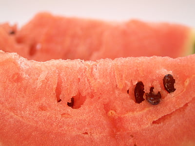 watermelon, slice, isolated, seeded, delicious, tropical, dessert