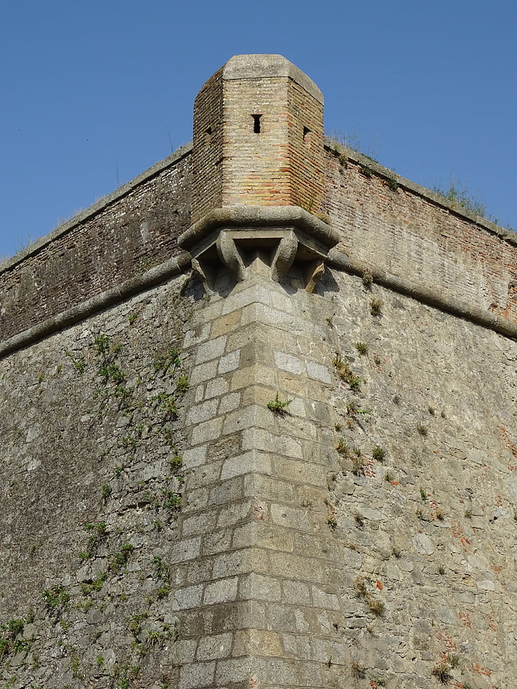 Castle, benteng, pengawasan, Torrione, dinding, tembok benteng