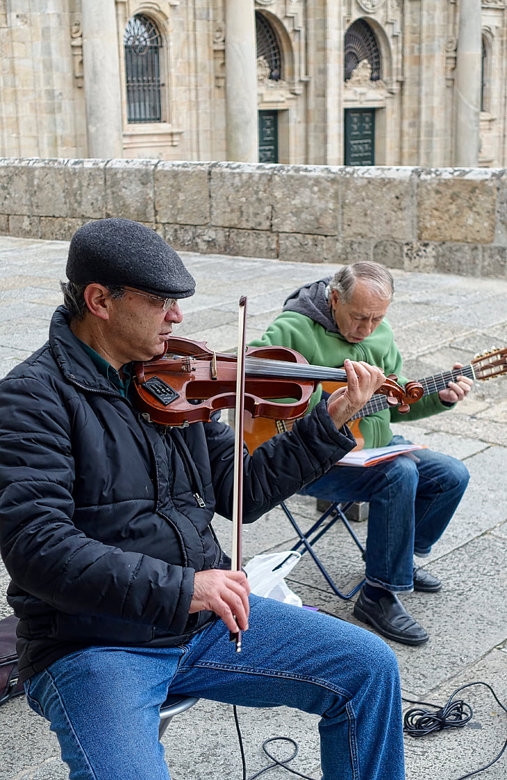 buskers, violin, musician, fiddle, violinist, musical, performer