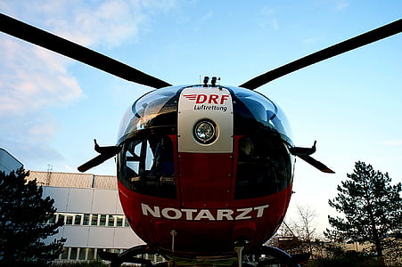 resgate aéreo, médico de plantão, helicóptero, anjo, Ajuda, de emergência, hospital