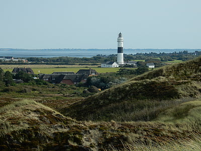 Lighthouse, Kampen, Sylt, Uwe's dune, Severné more, wattové mora, Mecklenburg