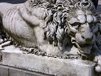 Monumento, a estátua, ornamento, escultura, Leão, animal, escroto