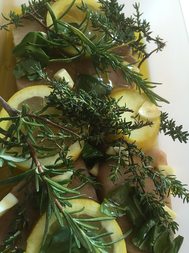 citron, česnek, Rosemary, Cook, bylinky, čerstvé, recept