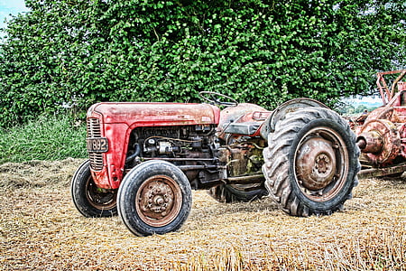 tracteur, Vintage, Agriculture, Agriculture, matériel, ferme, machine