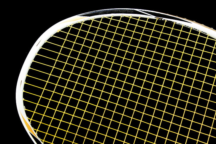 badminton racket, zwart, badminton, Tennis, achtergronden