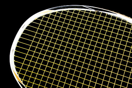 badminton raketa, černá, badminton, tenis, pozadí