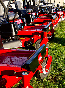 lawnmower, mowers, lawn, ride-on, new, red, gardening