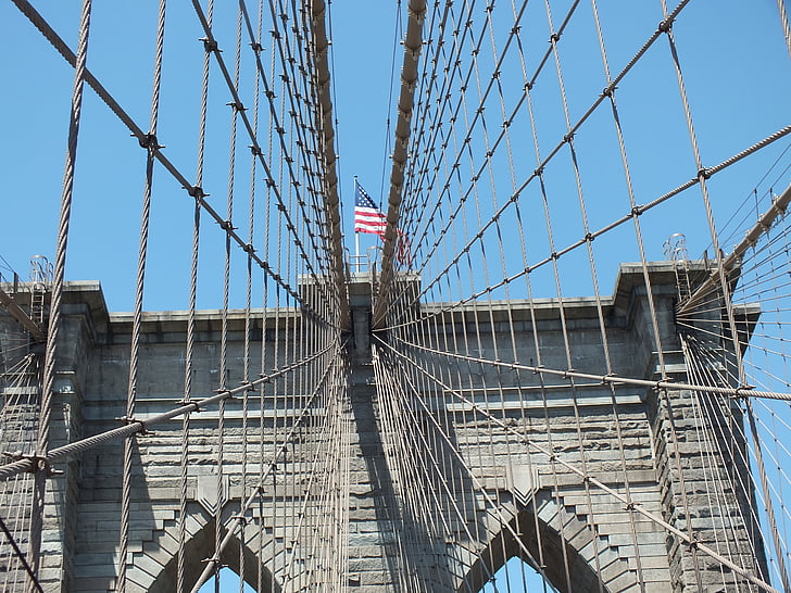 new york, brooklyn bridge, usa