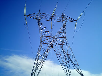 Torres, liggande, HV, elektricitet, ljus, energi, elektriska tower