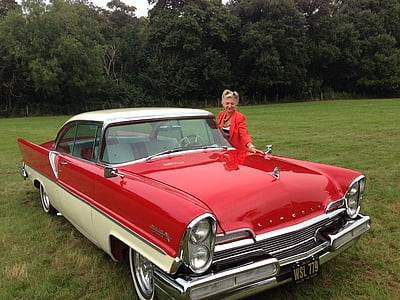 classic, car, girl, vintage, old, classic cars, automobile