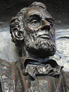 Lincoln, bronze, statue de, sculpture, Président, guerre, historique
