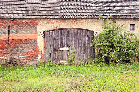 stodola, cíl, dveře stodoly, fasáda, staré, opustit, Architektura