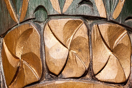 talla, adorns, guardià del temple, Bali, fusta, pintat, tallada