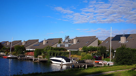 Nederland, Almere, solcellepaneler, nabolaget, nederlandsk, Europa, bygninger