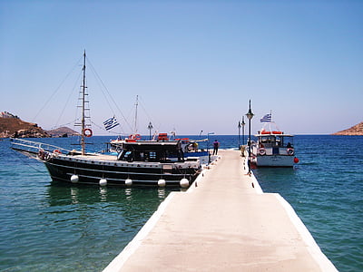 port, pontoon, sea, boat, holiday, blue, calm